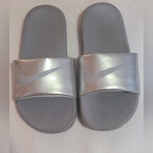 Nike Silver Slide Sandals